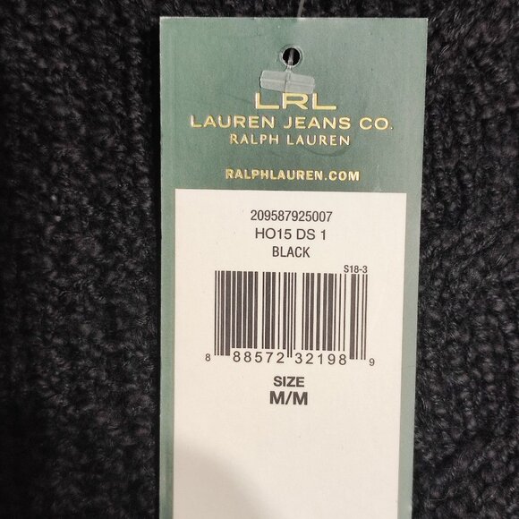 LRL Lauren Ralph Lauren knit sweater women's size M black colour turtle neck NWT - Picture 7 of 11